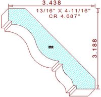 Crown 4-11/16" Crown 4-11/16"