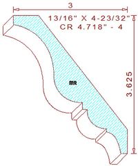 Crown 4-23/32" - 4 Crown 4-23/32" - 4