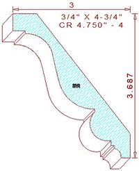 Crown 4-3/4" - 4 Crown 4-3/4" - 4