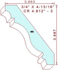 Crown 4-13/16" - 3 Crown 4-13/16" - 3
