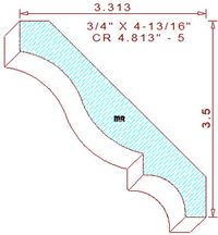 Crown 4-13/16" - 5 Crown 4-13/16" - 5
