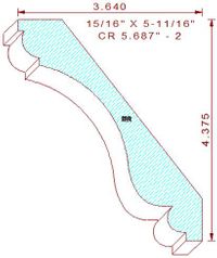 Crown 5-11/16" - 2 Crown 5-11/16" - 2