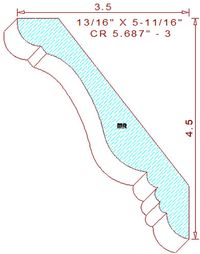Crown 5-11/16" - 3 Crown 5-11/16" - 3