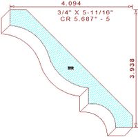 Crown 5-11/16" - 5 Crown 5-11/16" - 5