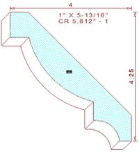 Crown 5-13/16" - 1 Crown 5-13/16" - 1
