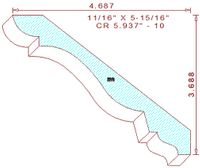 Crown 5-15/16" - 10 Crown 5-15/16" - 10