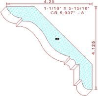Crown 5-15/16" - 8 Crown 5-15/16" - 8