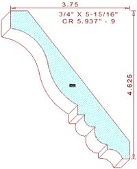 Crown 5-15/16" - 9 Crown 5-15/16" - 9