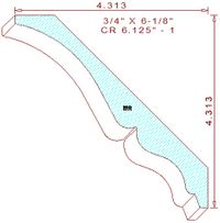 Crown 6-1/8" - 1 Crown 6-1/8" - 1