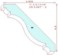 Crown 6-11/16" - 2 Crown 6-11/16" - 2