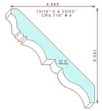 Crown Moulding 6-23/32" - 4 Crown Moulding 6-23/32" - 4
