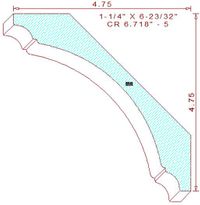 Crown Moulding 6-23/32" - 5 Crown Moulding 6-23/32" - 5