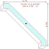 Crown Moulding 6-23/32" - 6 Crown Moulding 6-23/32" - 6