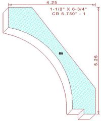 Crown Mould 6-3/4" - 1 Crown Mould 6-3/4" - 1