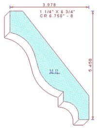 Crown Mould 6-3/4" - 8 Crown Mould 6-3/4" - 8