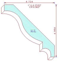 Crown Mould 6-27/32" Crown Mould 6-27/32"