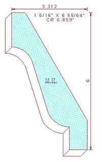 Crown Mould 6-55/64" Crown Mould 6-55/64"