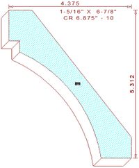 Crown Moulding 6-7/8" - 10 Crown Moulding 6-7/8" - 10