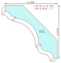 Crown Moulding 6-7/8" - 7 Crown Moulding 6-7/8" - 7