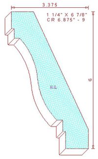Crown Moulding 6-7/8" - 9 Crown Moulding 6-7/8" - 9