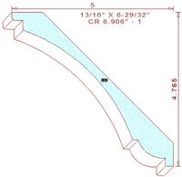 Crown Moulding 6-29/32" - 1