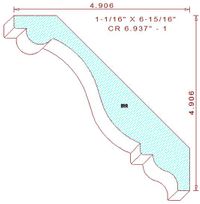 Crown Moulding 6-15/16" - 1 Crown Moulding 6-15/16" - 1