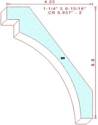 Crown Moulding 6-15/16" - 2 Crown Moulding 6-15/16" - 2