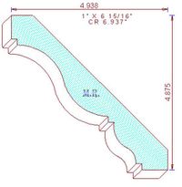 Crown Moulding 6-15/16" Crown Moulding 6-15/16"