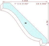 Crown Moulding 6-31/32" Crown Moulding 6-31/32"