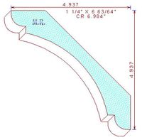 Crown Moulding 6-63/64" Crown Moulding 6-63/64"