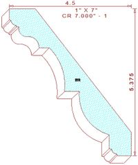Crown Moulding 7" - 1 Crown Moulding 7" - 1