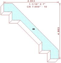 Crown Moulding 7" - 10 Crown Moulding 7" - 10