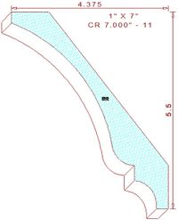 Crown Moulding 7" - 11 Crown Moulding 7" - 11