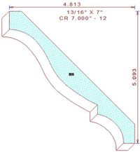 Crown Moulding 7" - 12 Crown Moulding 7" - 12