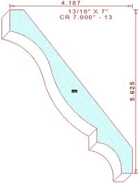 Crown Moulding 7" - 13 Crown Moulding 7" - 13