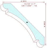 Crown Moulding 7" - 16 Crown Moulding 7" - 16
