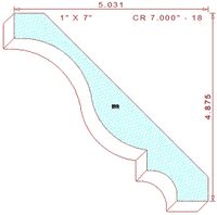 Crown Moulding 7" - 18 Crown Moulding 7" - 18
