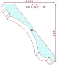 Crown Moulding 7" - 19