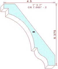 Crown Moulding 7" - 2 