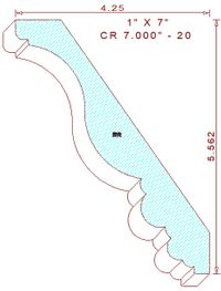 Crown Moulding 7" - 20 Crown Moulding 7" - 20