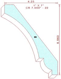 Crown Moulding 7" - 22