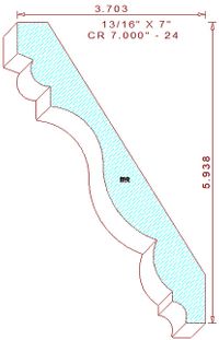 Crown Moulding 7" - 24 Crown Moulding 7" - 24