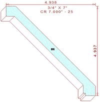 Crown Moulding 7" - 25 Crown Moulding 7" - 25