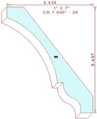 Crown Moulding 7" - 26 Crown Moulding 7" - 26