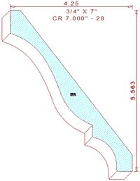 Crown Moulding 7" - 28 Crown Moulding 7" - 28