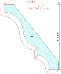 Crown Moulding 7" - 31 Crown Moulding 7" - 31