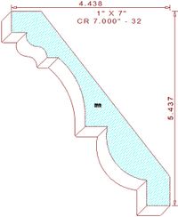 Crown Moulding 7" - 32 Crown Moulding 7" - 32