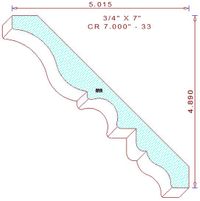 Crown Moulding 7" - 33 Crown Moulding 7" - 33