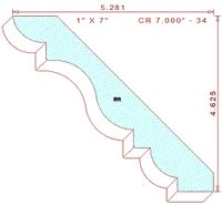 Crown Moulding 7" - 34 Crown Moulding 7" - 34