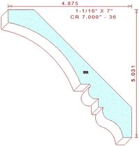 Crown Moulding 7" - 36 Crown Moulding 7" - 36